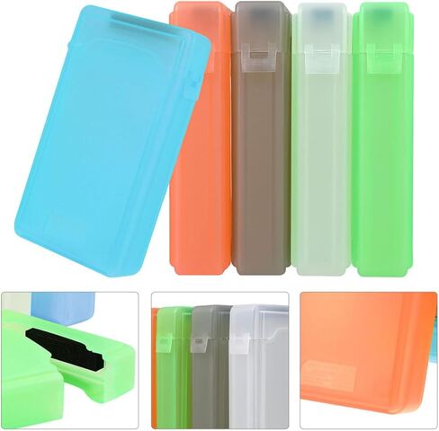 Artibetter 5pcs 2.5 Inch Hard Drive Protective Boxes Storage Holder Shockproof Hard Disk Cases for Portable External Solid State Drives Office Use White Green Teal Amber Gray in Saudi Arabia