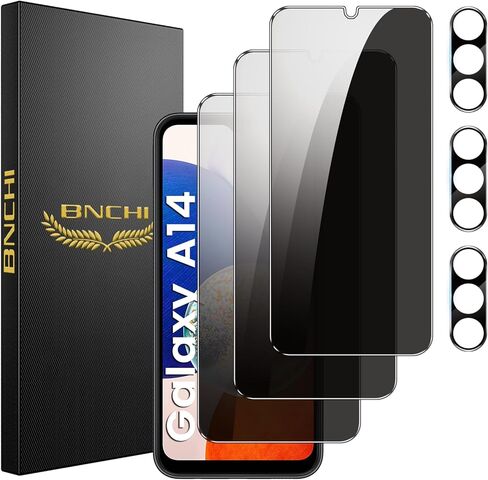 BNCHI 3+3 Pack for Samsung Galaxy A17 5G Privacy Screen Protector with Camera Lens Protector, Anti-Spy Tempered Glass Film, 9H Hardness, Anti-Scratch, Touch Sensitive in Saudi Arabia