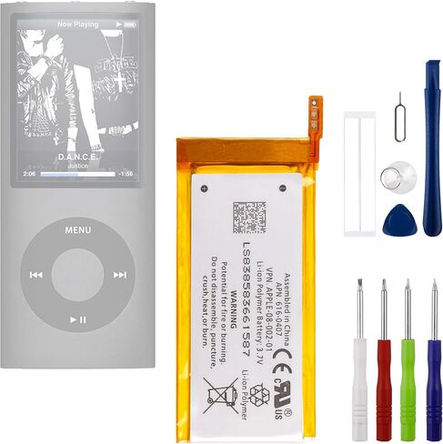 بطارية Nano 5 3.4V 250mAh، متوافقة مع iPod Nano الجيل الخامس 5G 8GB 16GB 616-0467، تأتي مع أداة تركيب البطارية in Kuwait