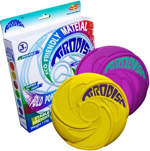 مذهلة TOYZ Tirodisc الفريسبي 2-حزمة - 20 سم قرص طائر جيب قابل للطي سهل الإمساك، سيليكون ناعم للأطفال / البالغين المبتدئين، مقاوم للماء على الشاطئ وحمام السباحة في الهواء الطلق هدية لعمر 3 سنوات فما فوق in Kuwait