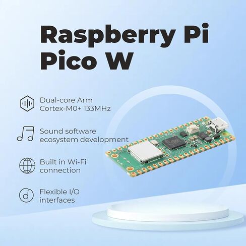 Pi Pico W Dual-core Arm Cortex-M0+ 133MHz RPI Pico W Built-in WiFi,Supports 2.4/5 GHZ Wi-Fi 2MB BLE in Saudi Arabia