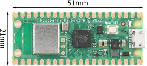 Pi Pico W Dual-core Arm Cortex-M0+ 133MHz RPI Pico W Built-in WiFi,Supports 2.4/5 GHZ Wi-Fi 2MB BLE in Saudi Arabia