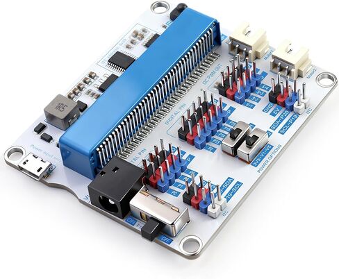 mShield for Micro:bit Sensor Expansion Board, Dual Motor Driver, IR Receiver, 4 Servo Ports, PWM Output, 5V/3.3V Power, Compatible with Bulding Blocks for STEM Projects in Saudi Arabia