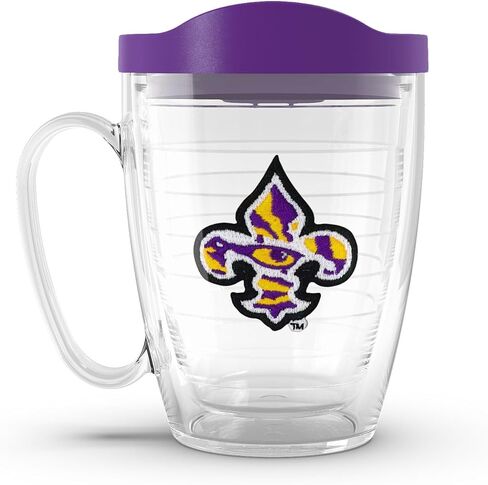 كوب سفر Tervis Oklahoma Soners - الشعار الأساسي مصنوع في الولايات المتحدة الأمريكية بجدار مزدوج معزول يحافظ على المشروبات باردة وساخنة، كوب سعة 16 أونصة بمقبض، كلاسيكي in Saudi Arabia