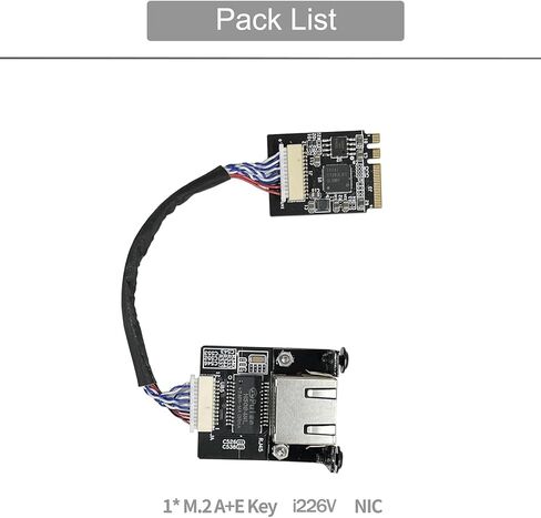 مفتاح M.2 A E إلى وحدة إيثرنت 2.5 جيجابت للكمبيوتر X86 Linux ذو اللوحة الواحدة SBC، i226v 2.5G Ethernet Server NIC، بطاقة الواجهة 10/100/1000/2500 ميجابت في الثانية RJ45 LAN، دعم 2230/2280 (مفتاح M.2 A+E، 20 سم) in Kuwait