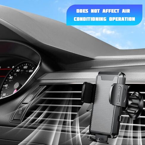 Car Phone Holder Mount, 360° Rotation Adjustable Portable Air Vent Smartphone Mount with Hook Clip, Automobile Interior Dashboard Cell Phone Holder, Universal Fit (Black) in Saudi Arabia