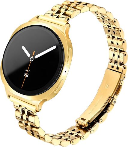 سوار معدني رفيع من wipalor لساعة Samsung Galaxy Watch 8 Band 40mm 44mm/Galaxy Watch 8 Classic 46mm للنساء، أحزمة ساعة Galaxy معدنية رفيعة للنساء لساعة Samsung Watch 8 8 Classic-Gold in Kuwait