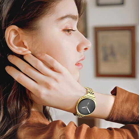 سوار معدني رفيع من wipalor لساعة Samsung Galaxy Watch 8 Band 40mm 44mm/Galaxy Watch 8 Classic 46mm للنساء، أحزمة ساعة Galaxy معدنية رفيعة للنساء لساعة Samsung Watch 8 8 Classic-Gold in Kuwait