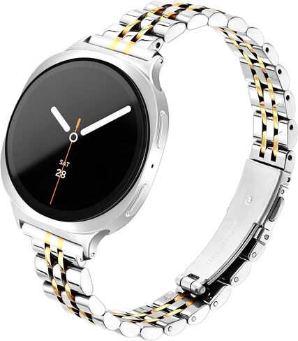 سوار معدني رفيع من wipalor لساعة Samsung Galaxy Watch 8 Band 40mm 44mm/Galaxy Watch 8 Classic 46mm للنساء، أحزمة ساعة Galaxy معدنية رفيعة للنساء لساعة Samsung Watch 8 8 Classic-Gold in Kuwait