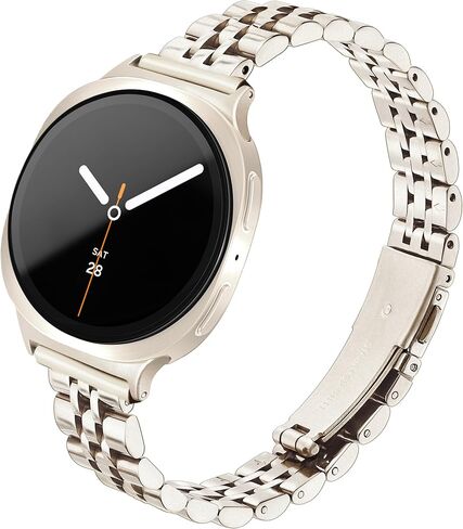 سوار معدني رفيع من wipalor لساعة Samsung Galaxy Watch 8 Band 40mm 44mm/Galaxy Watch 8 Classic 46mm للنساء، أحزمة ساعة Galaxy معدنية رفيعة للنساء لساعة Samsung Watch 8 8 Classic-Gold in Kuwait