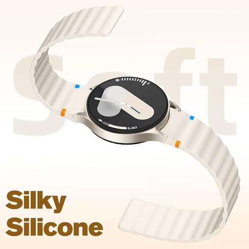 Adorve Magnetic Bands Compatible with Galaxy Watch 7 Band 6/5/4 (40mm 44mm), Galaxy Watch 6/4 Classic, Watch 5 Pro, 20mm No Gap Silicone Sport Loop Strap Wristband for Samsung Watch Bands Women Men in Saudi Arabia