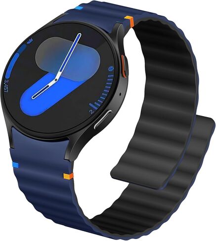Adorve Magnetic Bands Compatible with Galaxy Watch 7 Band 6/5/4 (40mm 44mm), Galaxy Watch 6/4 Classic, Watch 5 Pro, 20mm No Gap Silicone Sport Loop Strap Wristband for Samsung Watch Bands Women Men in Saudi Arabia