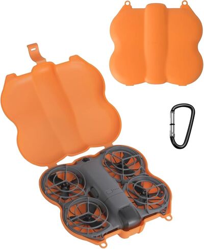 حقيبة حمل واقية على شكل فراشة لطائرة DJI Neo 2 بدون طيار، حقيبة تخزين محمولة للسفر للطائرة بدون طيار، حقيبة صلبة مدمجة مع حلقة تسلق لملحقات DJI Neo2 (رمادي) in Kuwait