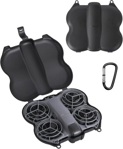 حقيبة حمل واقية على شكل فراشة لطائرة DJI Neo 2 بدون طيار، حقيبة تخزين محمولة للسفر للطائرة بدون طيار، حقيبة صلبة مدمجة مع حلقة تسلق لملحقات DJI Neo2 (أسود) in Kuwait