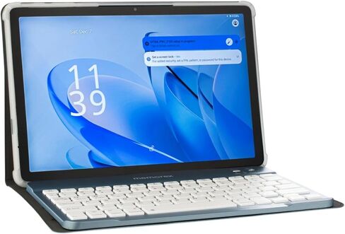 جهاز لوحي Memorex 10.1 بوصة Android 14 مع لوحة مفاتيح وحافظة | MTAB10(L) | تخزين 128 جيجابايت | ذاكرة الوصول العشوائي 4 جيجابايت | شاشة FHD IPS | هيكل معدني | حزمة لوحة مفاتيح بلوتوث (أزرق) in Saudi Arabia