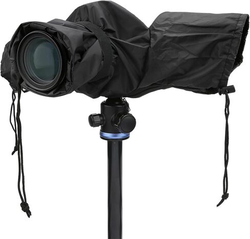 غطاء مطر لكاميرا DSLR من النايلون لحماية ملحقات التصوير الفوتوغرافي ومعدات الكاميرا مع سحاب سفلي وفتحات لليد in Kuwait