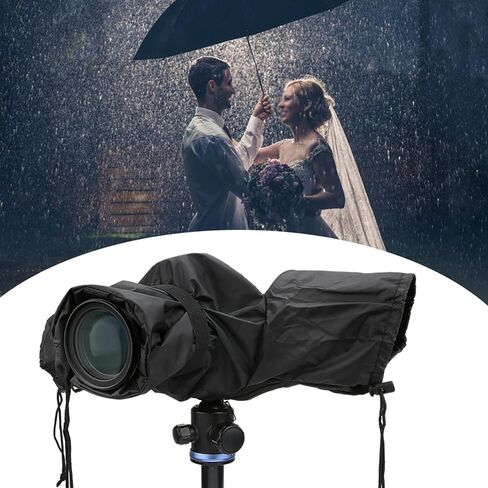 غطاء مطر لكاميرا DSLR من النايلون لحماية ملحقات التصوير الفوتوغرافي ومعدات الكاميرا مع سحاب سفلي وفتحات لليد in Kuwait