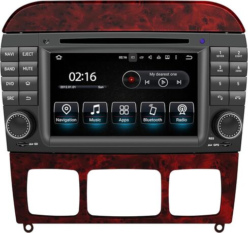 Radio Replacement for Mercedes Benz S-W220 CL-W215 CL500 CL600 CL55 CL63 CL65 1996 1997 1998 1999 2000 2001 2002 2003 2004 2005 Stereo Upgrade 7 inth Touchscreen CarPlay Andriod Auto Waze Google Maps in Saudi Arabia