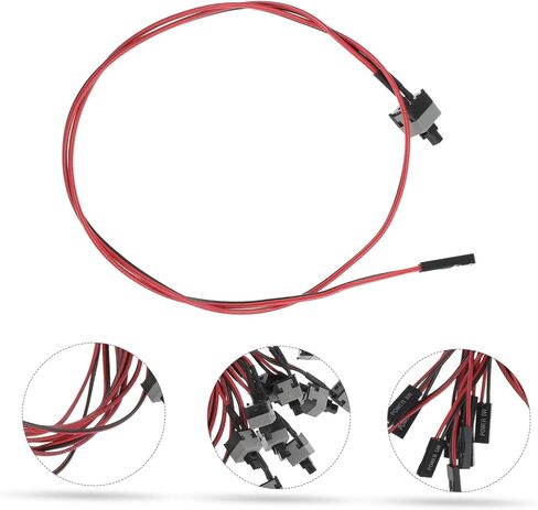 DOITOOL ATX Computer Power Button Cable for Desktop PC 10PCS Power Supply Reset Cord LED Indicator Compatible ATX Cases and Motherboards in Saudi Arabia