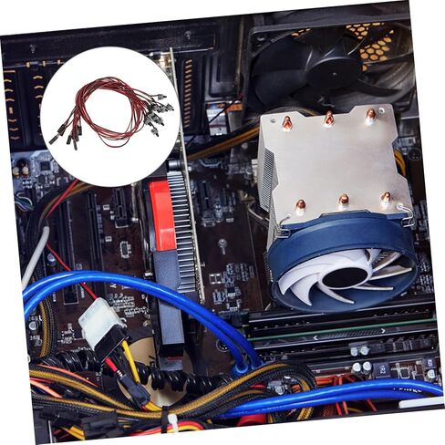 DOITOOL ATX Computer Power Button Cable for Desktop PC 10PCS Power Supply Reset Cord LED Indicator Compatible ATX Cases and Motherboards in Saudi Arabia