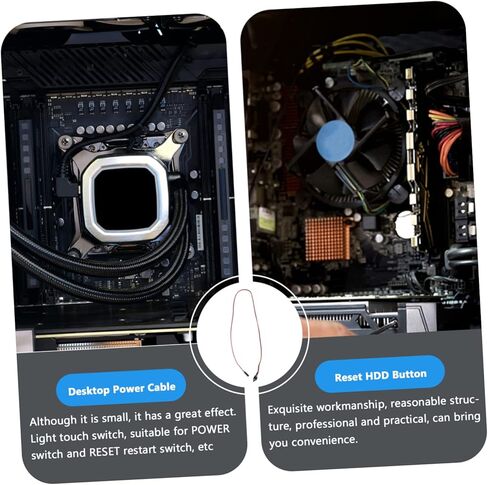 DOITOOL ATX Computer Power Button Cable for Desktop PC 10PCS Power Supply Reset Cord LED Indicator Compatible ATX Cases and Motherboards in Saudi Arabia