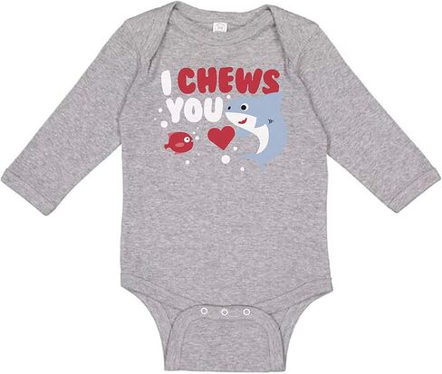 بدلة أطفال الرضع I Chews You Shark Valentine بأكمام طويلة من TATY Kids in Kuwait