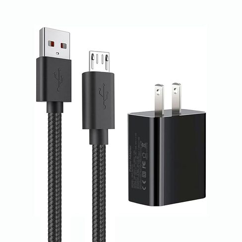 Replacement Fast Charging Charger Braided Cable Compatible with for Kindle Paperwhite, Kindle Fire, Amazon Fire Tablet, Fire 7 HD 8 10 Plus Tablet. (5 Ft Black) in Saudi Arabia