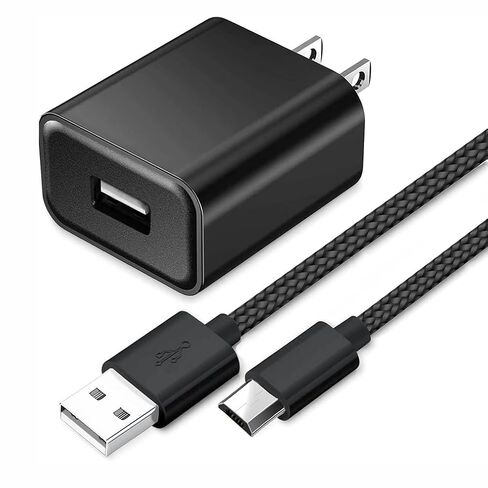 Replacement Fast Charging Charger Braided Cable Compatible with for Kindle Paperwhite, Kindle Fire, Amazon Fire Tablet, Fire 7 HD 8 10 Plus Tablet. (5 Ft Black) in Saudi Arabia
