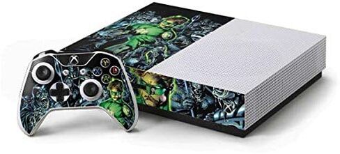 ملصق Skinit المخصص للألعاب متوافق مع وحدة تحكم Xbox One S وحزمة وحدة التحكم - تصميم Warner Bros Green Lantern and Villains المرخص رسميًا in Kuwait