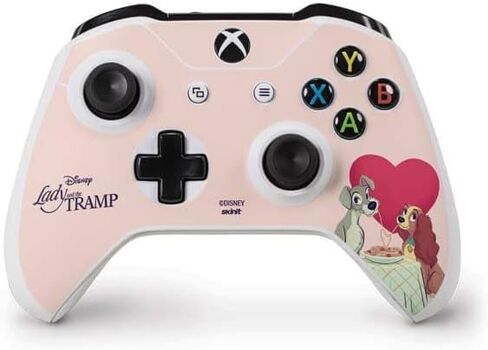 ملصق Skinit المخصص للألعاب متوافق مع وحدة تحكم Xbox One S - تصميم عشاء Disney Lady & The Tramp Spaghetti Dinner المرخص رسميًا in Kuwait
