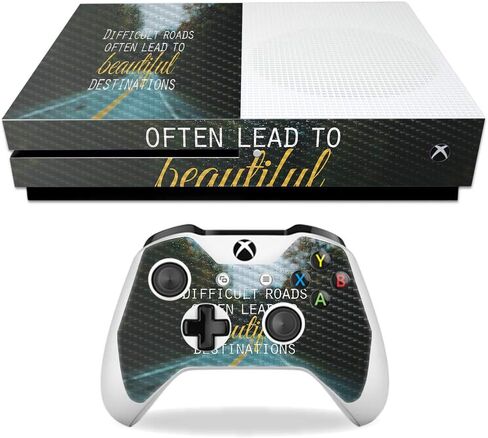 غلاف MightySkins من ألياف الكربون لجهاز Microsoft Xbox One S - حرق السعرات الحرارية | لمسة نهائية واقية ومتينة من ألياف الكربون | سهل التطبيق والإزالة وتغيير الأنماط | صنع في الولايات المتحدة الأمريكية in Saudi Arabia