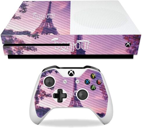 غلاف MightySkins من ألياف الكربون لجهاز Microsoft Xbox One S - حرق السعرات الحرارية | لمسة نهائية واقية ومتينة من ألياف الكربون | سهل التطبيق والإزالة وتغيير الأنماط | صنع في الولايات المتحدة الأمريكية in Saudi Arabia
