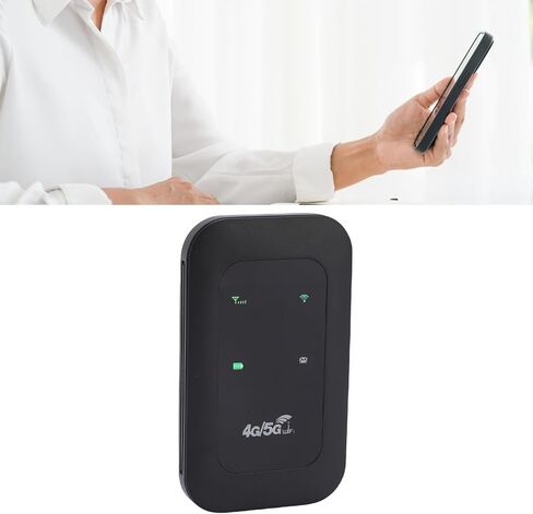 EBTOOLS 4G LTE Portable WiFi Hotspot, SIM Card Slot, Required No Contract, Up to 300Mbps High Speed, Connect 10 Devices, 2100mAh Battery, for Travel Camping and Home Use in Saudi Arabia