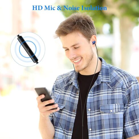 ACANDYA Wired Headphones for Apple iPhone 14 13 Pro MFi-Certified Cord Earbuds for iPhone 12 Pro Max 11 XS Max XR XS SE 8 Plus Earphones Built-in Microphone Volume Control Magnetic Headsets Purple in Saudi Arabia