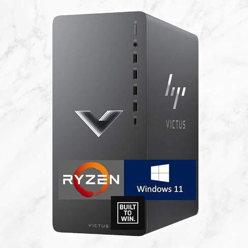 كمبيوتر اتش بي فيكتوس 15 لتر | كمبيوتر العاب | معالج AMD Ryzen 7 5700G ثماني النواة | 32 جيجا رام، 1 تيرابايت SSD | رسومات AMD Radeon RX 6400 (4 جيجابايت GDDR6 مخصصة) | واي فاي 6، بلوتوث 5.3 | ويندوز 11 | ميكا سيلفر in Kuwait