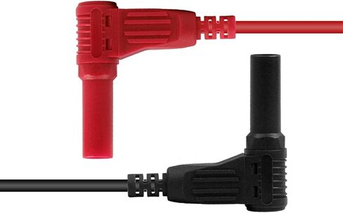 10PCS 4MM Right Angle 90 Degree Banana Safety Welding Assembly Test Leads Connectors J.10039(5 red 5 Black) in Saudi Arabia
