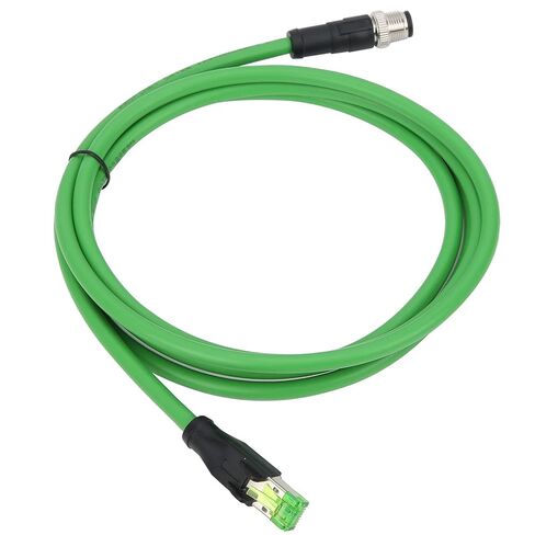Walfront Water Proof Ethernet Cable to RJ45 Patch Cord, 3Meter IP67 Shielded CAT5E 24AWG Flexible Industrial Ethernet Cable for Machinery Assembly and Harsh Environments in Saudi Arabia