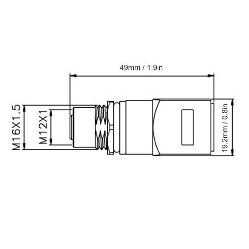 Walfront Water Proof Ethernet Cable to RJ45 Patch Cord, 3Meter IP67 Shielded CAT5E 24AWG Flexible Industrial Ethernet Cable for Machinery Assembly and Harsh Environments in Saudi Arabia