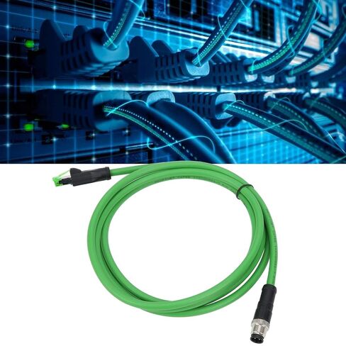 Walfront Water Proof Ethernet Cable to RJ45 Patch Cord, 3Meter IP67 Shielded CAT5E 24AWG Flexible Industrial Ethernet Cable for Machinery Assembly and Harsh Environments in Saudi Arabia