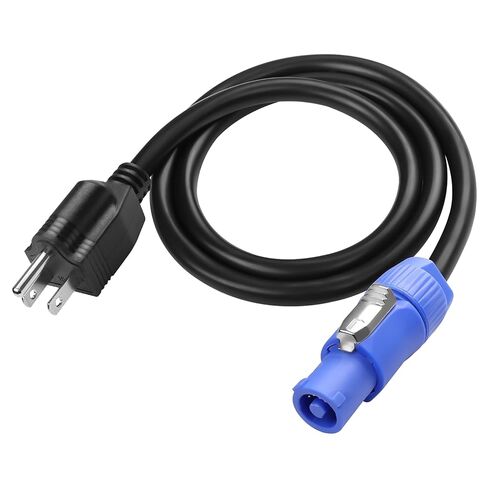 كابل الطاقة PowerCON إلى NEMA 5-15P 16AWG 20A 3-Pin PowerCON ذكر إلى NEMA 5-15P وصلة ذكر، 1 متر 3.2 قدم، سلك أسود لإضاءة المسرح، شاشة LED خارجية in Saudi Arabia