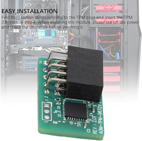 وحدة TPM 2.0 عمودية 10Pin SPI Ted وحدة أمان التشفير لمنصة SuperMicro AOM TPM 9672V اللوحة الأم PCB الأخضر in Saudi Arabia
