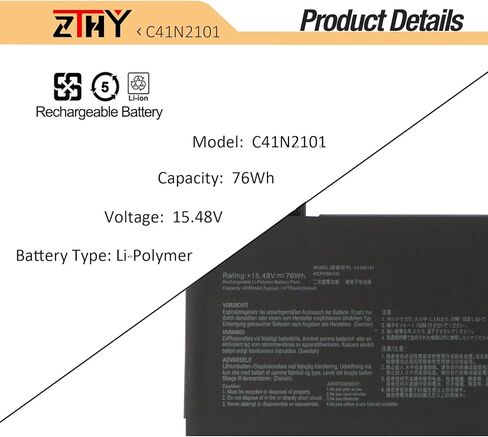 C41N2101 استبدال بطارية الكمبيوتر المحمول Asus ROG Zephyrus G14 GA402 GA402RK GA402RK GA402NI TUF Dash F15 FX517 FX517ZC FX517ZM Zenbook Pro 14 Duo OLED UM6702RA UX8402ZA VivoBook Pro 15X OLED K6501ZM in Kuwait