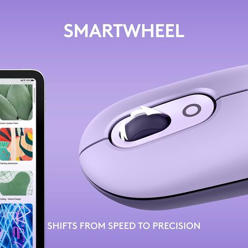 ماوس Logitech POP، ماوس لاسلكي مع رموز تعبيرية قابلة للتخصيص، تقنية SilentTouch، تمرير دقيق/سريع، تصميم مضغوط، بلوتوث، أجهزة متعددة، متوافق مع نظام التشغيل - Cosmos (متجدد) in Kuwait
