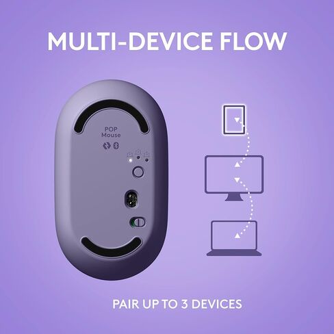 ماوس Logitech POP، ماوس لاسلكي مع رموز تعبيرية قابلة للتخصيص، تقنية SilentTouch، تمرير دقيق/سريع، تصميم مضغوط، بلوتوث، أجهزة متعددة، متوافق مع نظام التشغيل - Cosmos (متجدد) in Kuwait