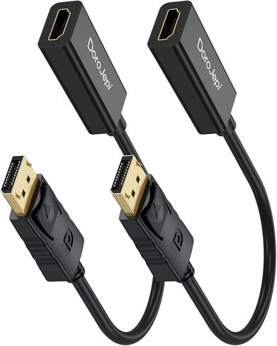 4K Display Port to HDMI Adapter 5-Pack, Uni-Directional DisplayPort (DP) to HDMI Adapter Male to Female Converter Compatible with Laptop/Computer/AMD/NVIDIA, Monitor/HDTV/Projector in Kuwait