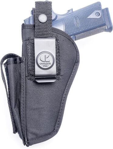 OUTBAGS USA نايلون OWB خارج السراويل تحمل بندقية الحافظة ث / ماج الناقل للحجم الكامل 1911 5 بوصة مسدسات برميل. تملكها وتديرها عائلة. صنع في الولايات المتحدة الأمريكية (NSC04) in Kuwait