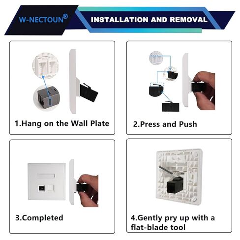 CAT6 RJ45 قارنات التوصيل كيستون 25 حزمة، القط 6 مقابس حجر الزاوية، مقابس إيثرنت كيستون أنثى إلى أنثى، قارنات UTP RJ45 أو لوحة التصحيح، لوحة الحائط، أسود in Kuwait