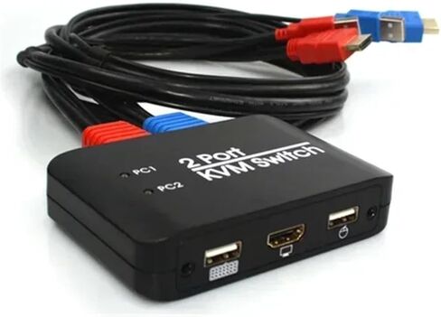 4K@60Hz 2 Port KVM Switch Support Keyboard and Mouse Control KVM Switch 2 Input 1 Output for Computer Laptop DVD PS*5 HDTV in Saudi Arabia