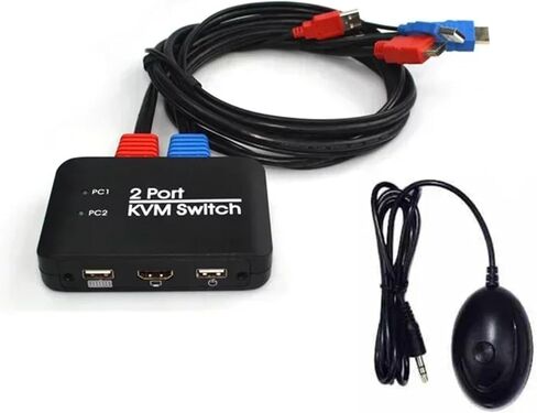 4K@60Hz 2 Port KVM Switch Support Keyboard and Mouse Control KVM Switch 2 Input 1 Output for Computer Laptop DVD PS*5 HDTV in Saudi Arabia
