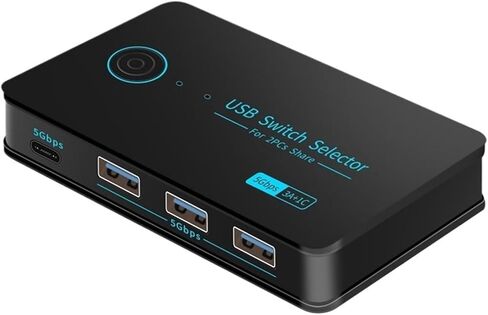 USB KVM Switch Adapter USB 3.0 Switcher 4 Input 4 Output Share Controller Hub for Laptop Computer Printer Keyboard Mouse Display(USB3.0) in Saudi Arabia